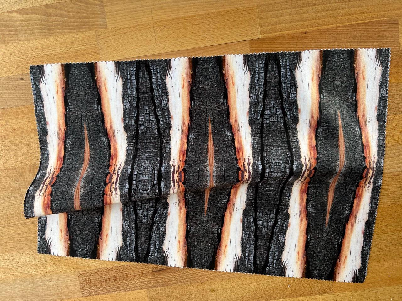 Abstract bark velvet fabric, bold bark textile. Bold designer fabric, contemporary luxury material for home decor. Curtaining.