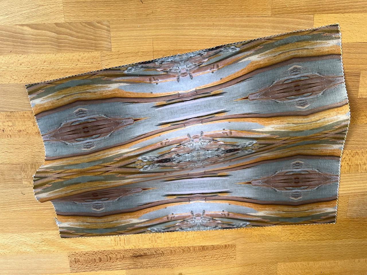 Abstract bark velvet fabric, brown bark textile. Neutral designer fabric, contemporary luxury material for home decor. Curtaining.