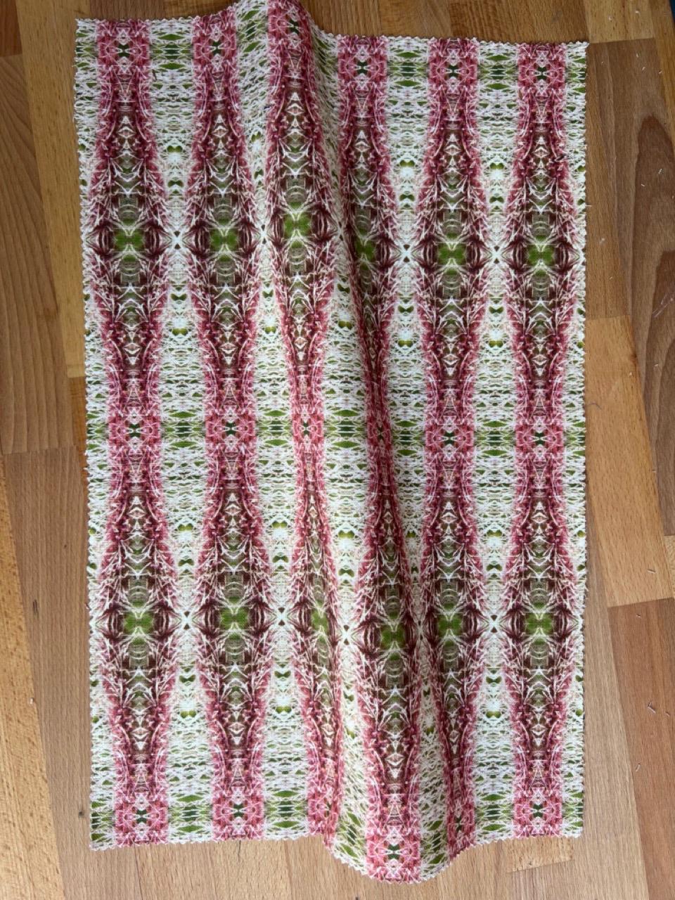 Abstract floral linen fabric, fresh pink floral textile. Neutral designer fabric, contemporary luxury material for home decor. Curtaining - image 5
