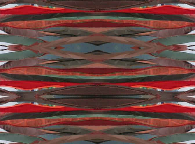 Abstract linen fabric, bold reds textile. Bold designer fabric, contemporary luxury material for home decor. Curtaining