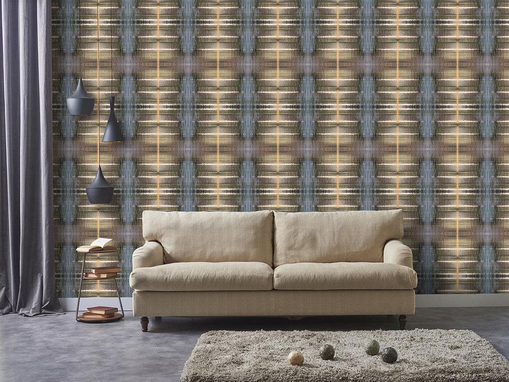 Abstract water linen fabric, subtle beige water textile. Neutral designer fabric, contemporary luxury material for home decor. Curtaining - image 4