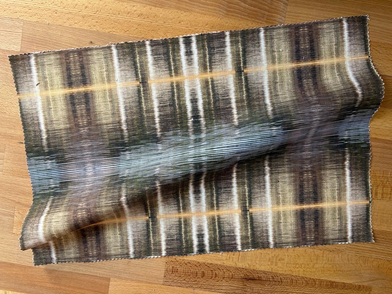 Abstract water linen fabric, subtle beige water textile. Neutral designer fabric, contemporary luxury material for home decor. Curtaining - image 5