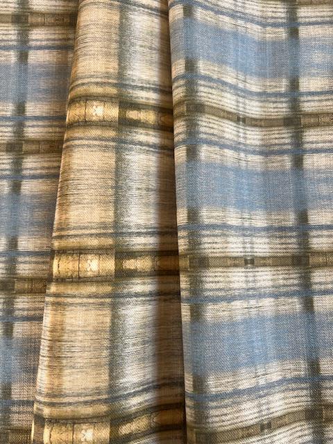 Abstract water linen fabric, subtle brown water textile. Neutral designer fabric, contemporary luxury material for home decor. Curtaining - image 5