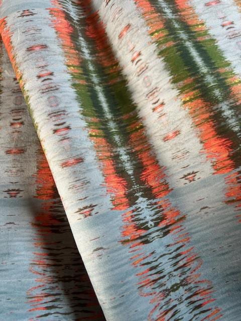 Abstract water velvet fabric, bold red water textile. Neutral designer fabric, contemporary luxury material for home decor. Curtaining - image 5