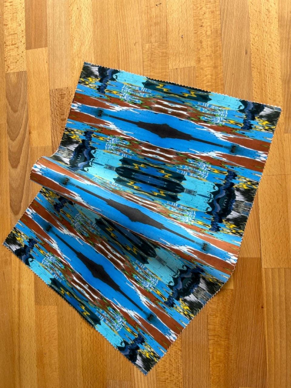 Abstract water velvet fabric, strong colourful textile. Bold designer fabric, contemporary luxury material for home decor. Curtaining.