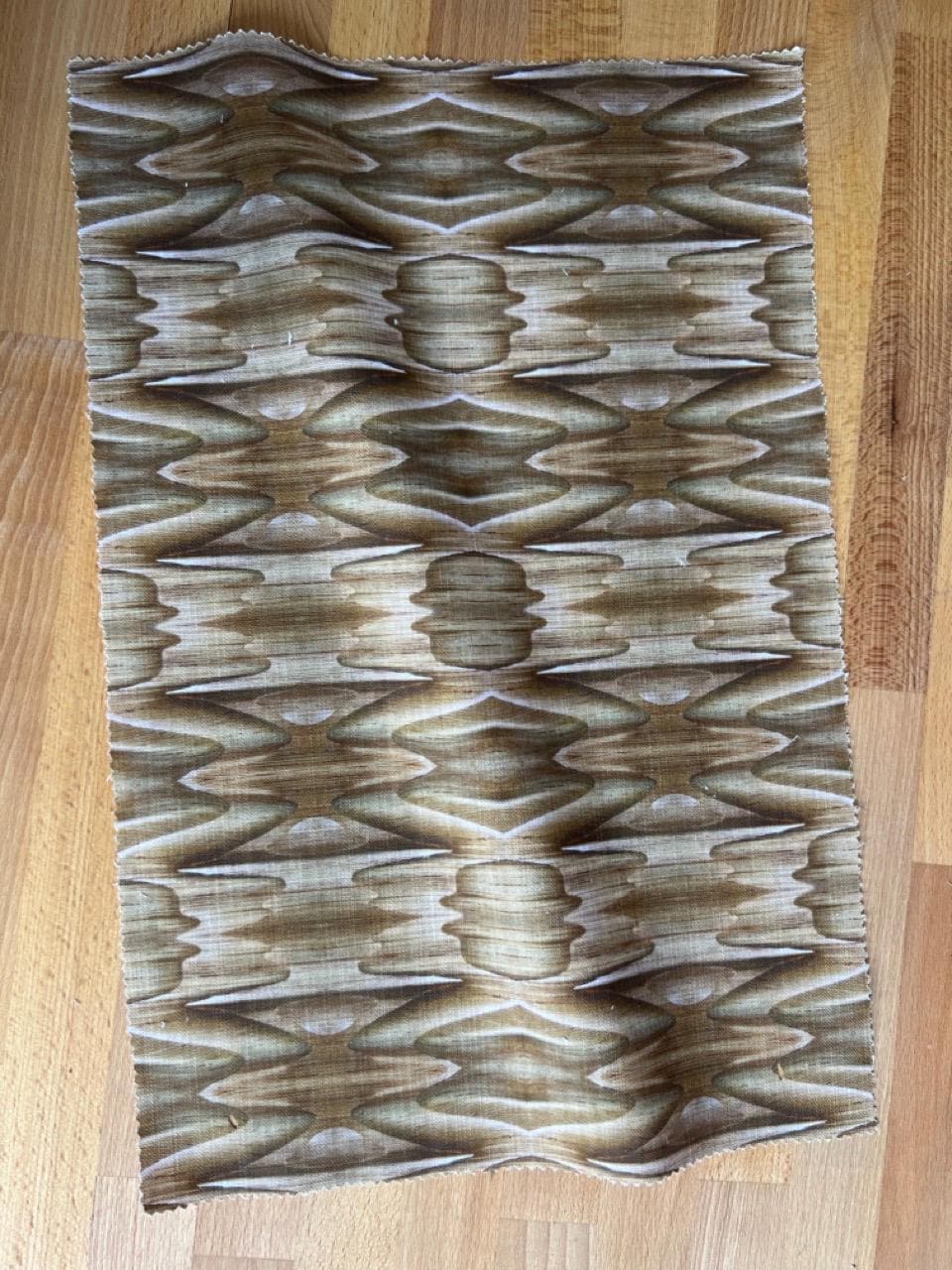 Abstract wood linen fabric, strong brown wood textile.  Bold designer fabric, contemporary luxury material for home decor. Curtaining.